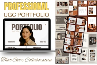design ugc canva portfolio, landing page and ugc canva website
