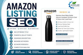 create SEO optimized amazon product listing