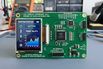 professionally design display interface pcb for tft, oled and lcd modules