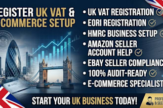 register UK vat, eori registration, amazon seller, ebay hmrc setup