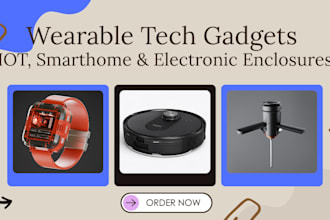 design consumer electronic cad, smarthome and wearable tech iot device enclosure