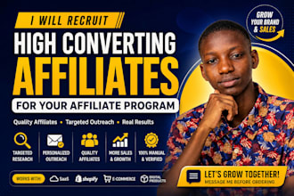 recruit quality affiliates with targeted outreach for your affiliate program