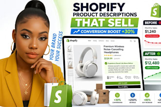 write high converting product descriptions for shopify copywriting