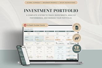 automate client investment portfolio revenue tracker investing journal log excel