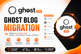 migrate your website to ghost cms blog from wordpress, medium, substack, wix