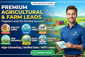 provide farms poultry farms fish ponds dairy farms crop greenhouses solar leads