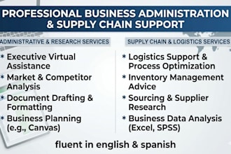be your professional business consultant and administrative assitant