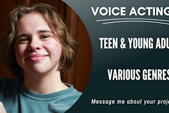 voice act kids, teens, young adult male