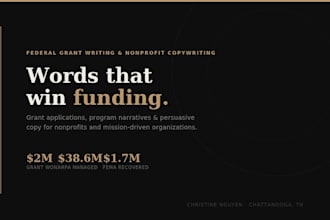 write grants and persuasive copy for your nonprofit