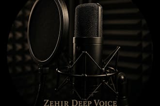 record a deep male cinematic voice over
