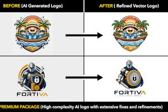 professionally redraw and refine your ai generated logo