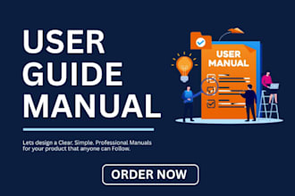 design user manual, product guide, instruction manual, step by step booklet