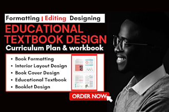 design, format educational textbook workbook curriculum plan, kindle formatting