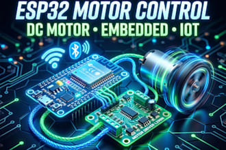 develop esp32 control board with dc motor control pcb and embedded system
