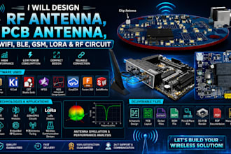 design rf antenna, pcb antenna, wifi ble GSM lora and rf circuit