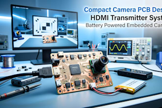 design custom compact camera system with hdmi transmitter and battery power