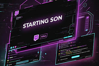 design professional twitch overlay, kick stream overlay and gaming graphics