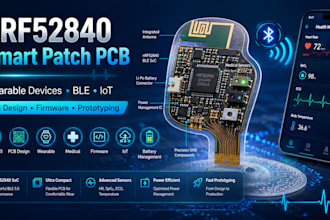 create nrf52840 smart patch pcb for wearable devices