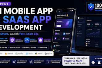 build ai mobile app, saas app, flutter app, web app mvp