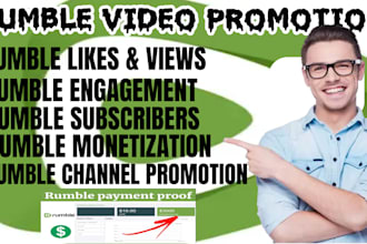 do organic rumble video promotion, rumble channel marketing, rumble views
