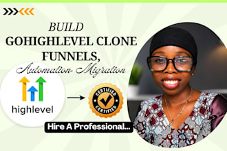 gohighlevel website design clone landing page CRM automation setup sales funnel