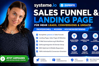 german systeme io german landing page germmany systeme io sales funnel funnelish