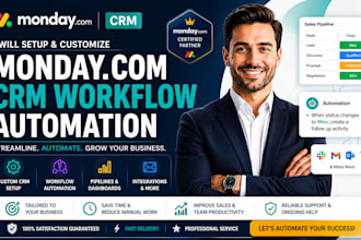 setup and customize monday com CRM workflow automation