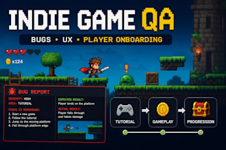 qa test your indie game for bugs, UX, and player onboarding