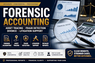 do forensic accounting and asset tracing for divorce and litigation