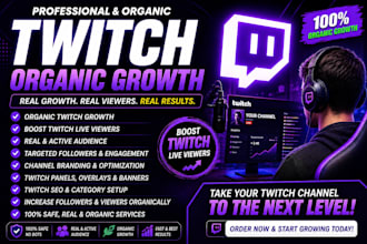 do professional twitch promotion and channel growth service