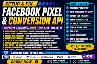 setup facebook pixel, meta ads conversion fix pixel connection error ga4 setup