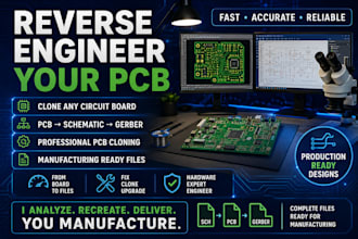 reverse engineer, circuit clone pcb,modifypcb,generate schematic and geber files