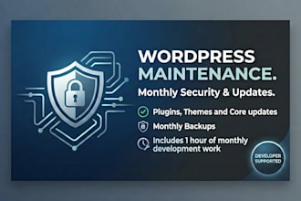 provide wordpress maintenance for one month