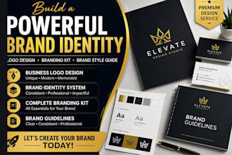 design branding kit, brand identity, brand style guideline, brand business logo