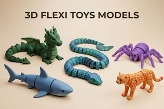 design custom 3d bjd articulated dolls flexi toys in stl files for 3d printing