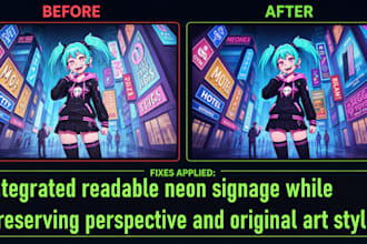 fix and replace ai generated text in images
