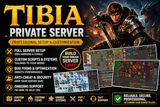 create and customize a high performance tibia private server