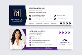 design responsive clickable HTML email signature for gmail outlook apple mail