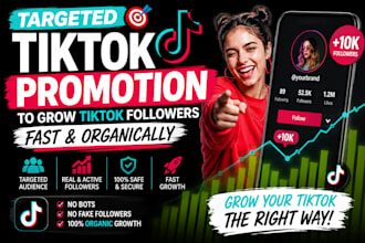 do instagram SEO, tiktok promotion to grow tiktok followers fast and organically