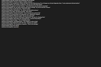 do german transcription for you