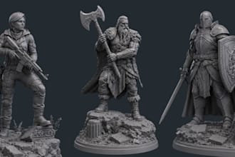 sculpt custom 3d miniatures warhammer miniatures tabletop stl file 3d printing