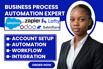 setup salesforce lead automation salesflare odoo erp zapier integration lofty