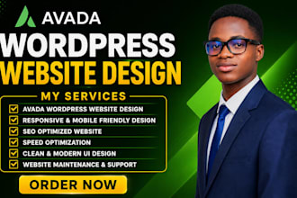 design avada wordpress website using fusion builder customization
