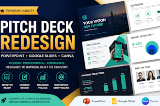 redesign pitch desk powerpoint presentation google slides and canva