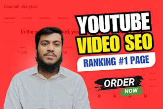 be your youtube video SEO expert for ranking and growth