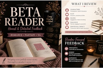 beta read your romance and fantasy stories with honesty