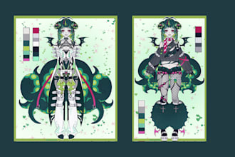 design your vtuber model character sheet, debut assets package for streaming