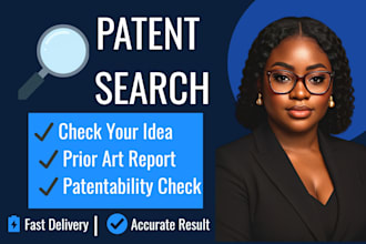 do patent search, prior art search and patentability check for your invention