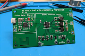 develop bms pcb with lithium battery charger and battery protection system