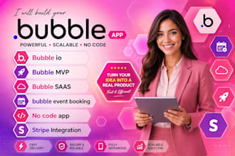 do bubble web app, bubble io website bubble saas mvp no code app api integration